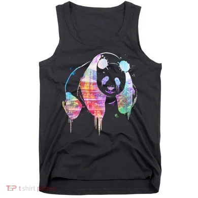 Watercolor Panda Bear Double Exposure Tank Top