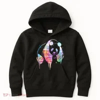 Watercolor Panda Bear Double Exposure Kids Hoodie thumb 0