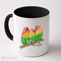 Watercolor Parrots Coffee Mug thumb 0