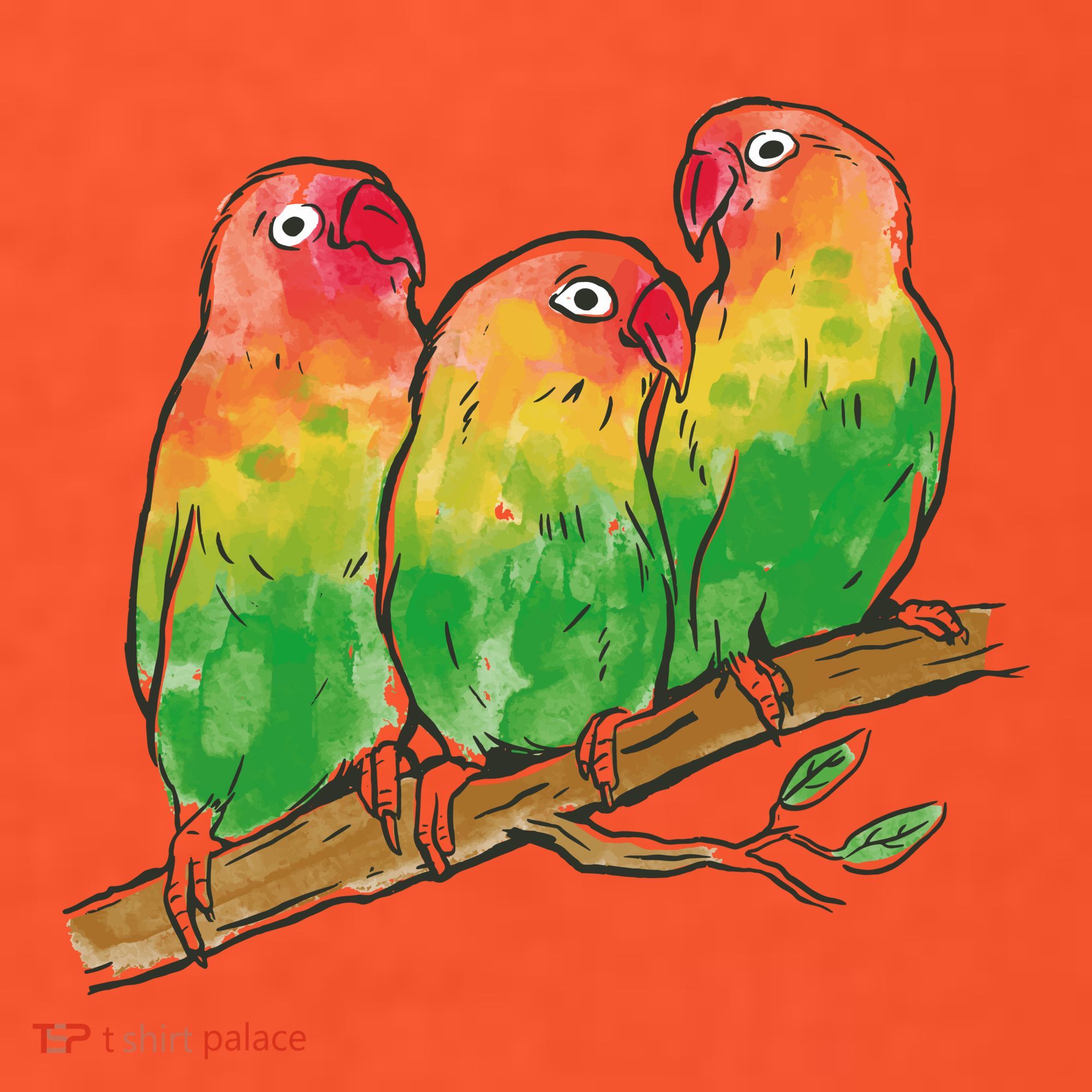 Watercolor Parrots T-Shirt