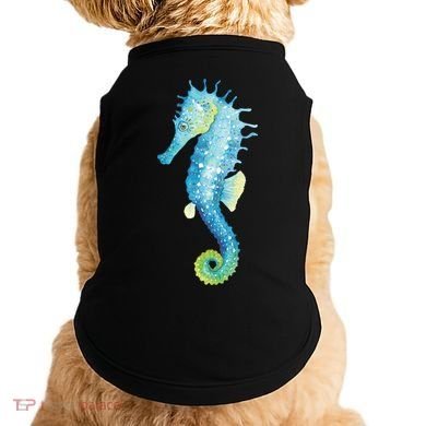 Watercolor Seahorse Doggie Tank