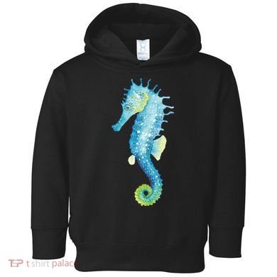 Watercolor Seahorse Toddler Hoodie