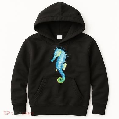 Watercolor Seahorse Kids Hoodie
