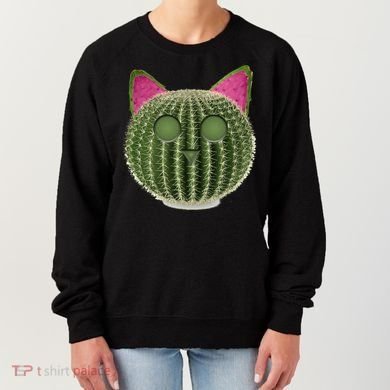 Watermelon Cactus Cat Catcus Women's Sweatshirt