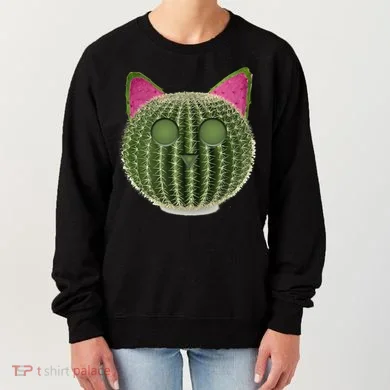 Watermelon Cactus Cat Catcus Women's Sweatshirt