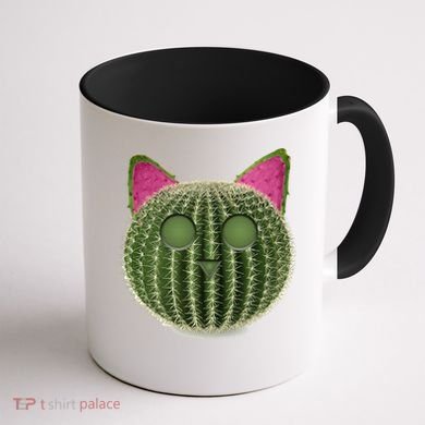Watermelon Cactus Cat Catcus Coffee Mug back