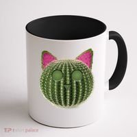 Watermelon Cactus Cat Catcus Coffee Mug thumb 1