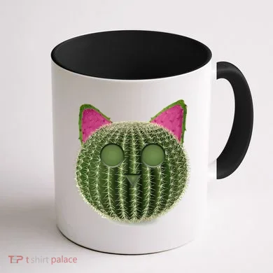 Watermelon Cactus Cat Catcus Coffee Mug back