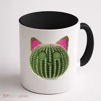 Watermelon Cactus Cat Catcus Coffee Mug thumb 1