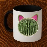 Watermelon Cactus Cat Catcus Coffee Mug thumb 2