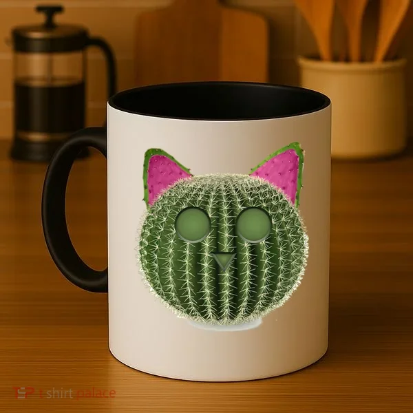Watermelon Cactus Cat Catcus Coffee Mug