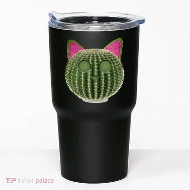 Watermelon Cactus Cat Catcus Tumbler