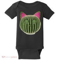 Watermelon Cactus Cat Catcus Baby Bodysuit thumb 0