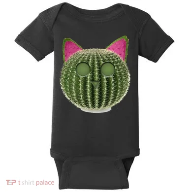 Watermelon Cactus Cat Catcus Baby Bodysuit