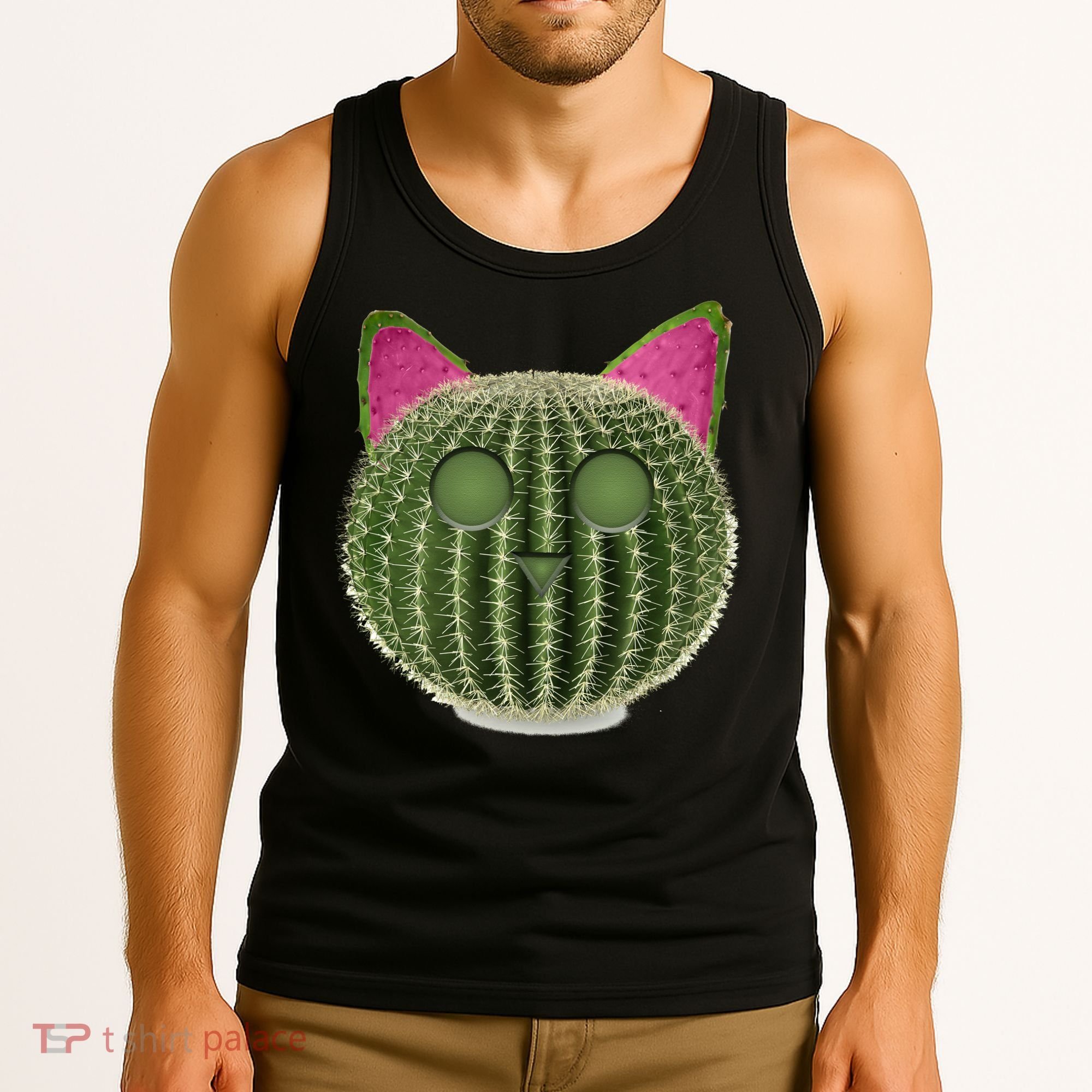 Watermelon Cactus Cat Catcus Tank Top