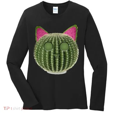 Watermelon Cactus Cat Catcus Women's Long Sleeve Shirt