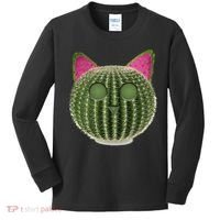 Watermelon Cactus Cat Catcus Kids Long Sleeve Shirt thumb 0