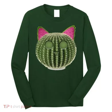 Watermelon Cactus Cat Catcus Long Sleeve Shirt
