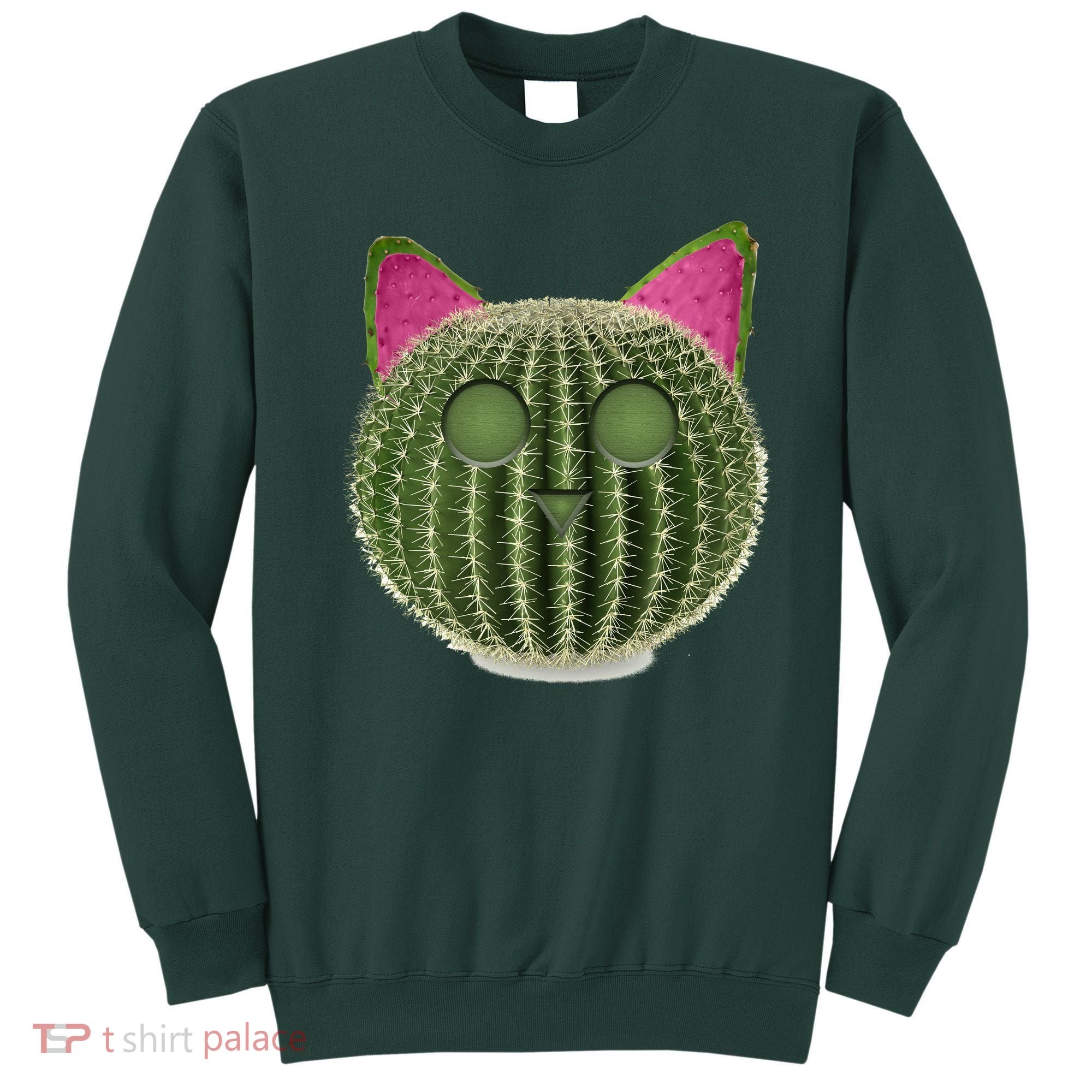 Watermelon Cactus Cat Catcus Sweatshirt