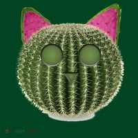 Watermelon Cactus Cat Catcus Coaster thumb 2