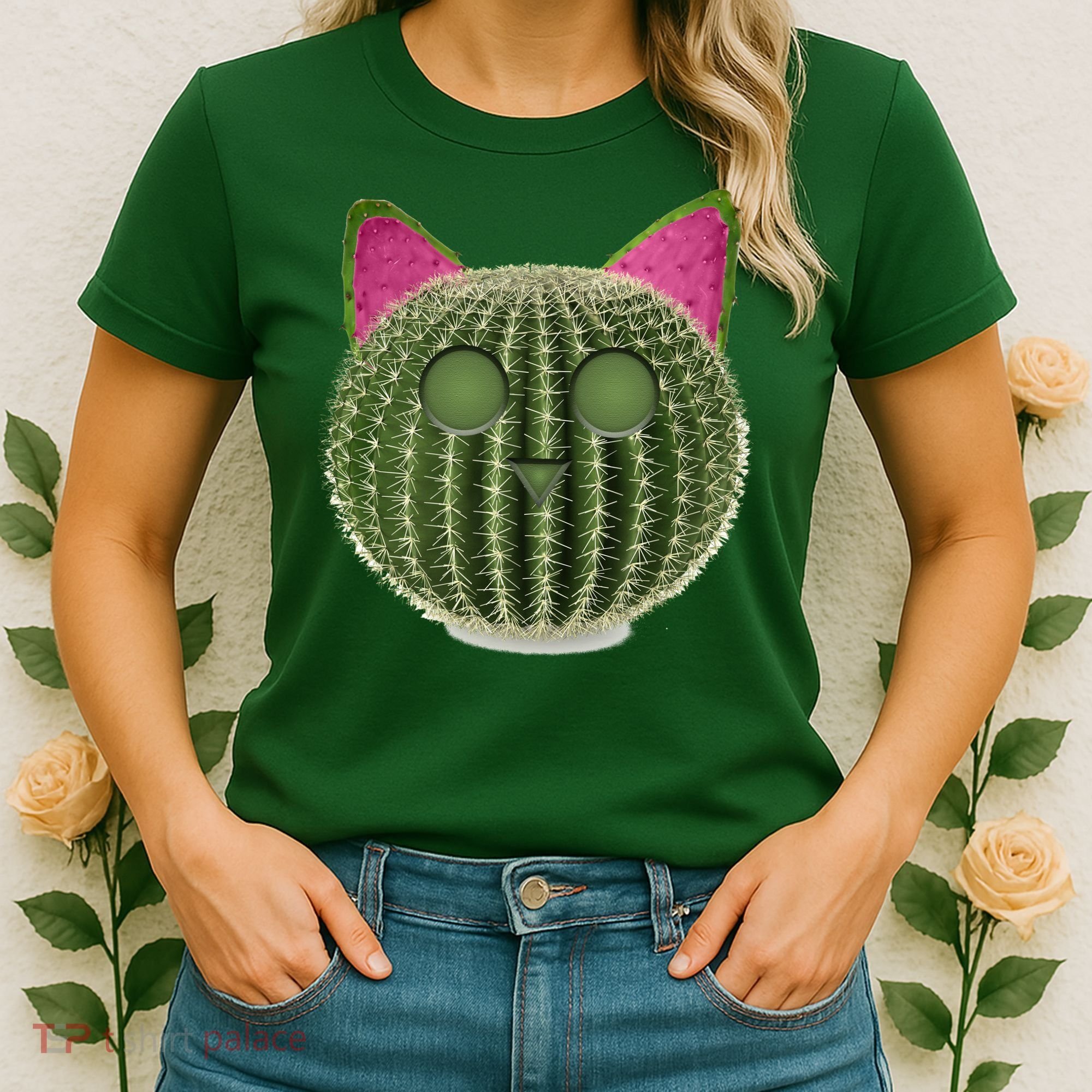 Watermelon Cactus Cat Catcus Women's T-Shirt