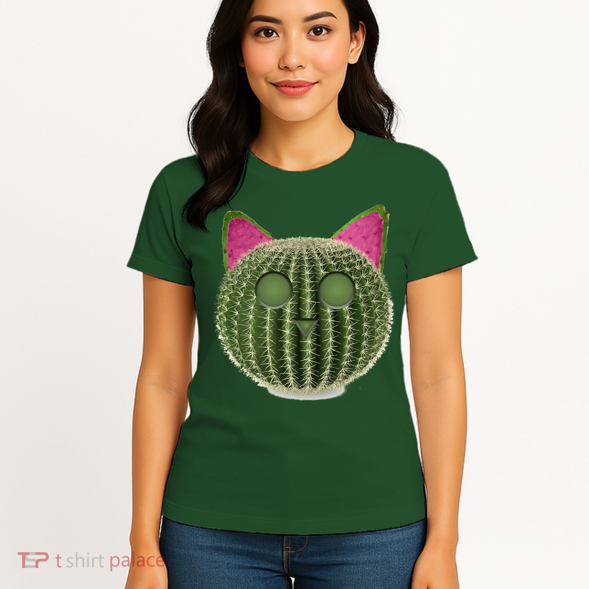 Watermelon Cactus Cat Catcus Women's T-Shirt