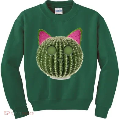 Watermelon Cactus Cat Catcus Kids Sweatshirt