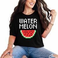 Watermelon Pixelated Retro Comfort Colors T-Shirt thumb 0