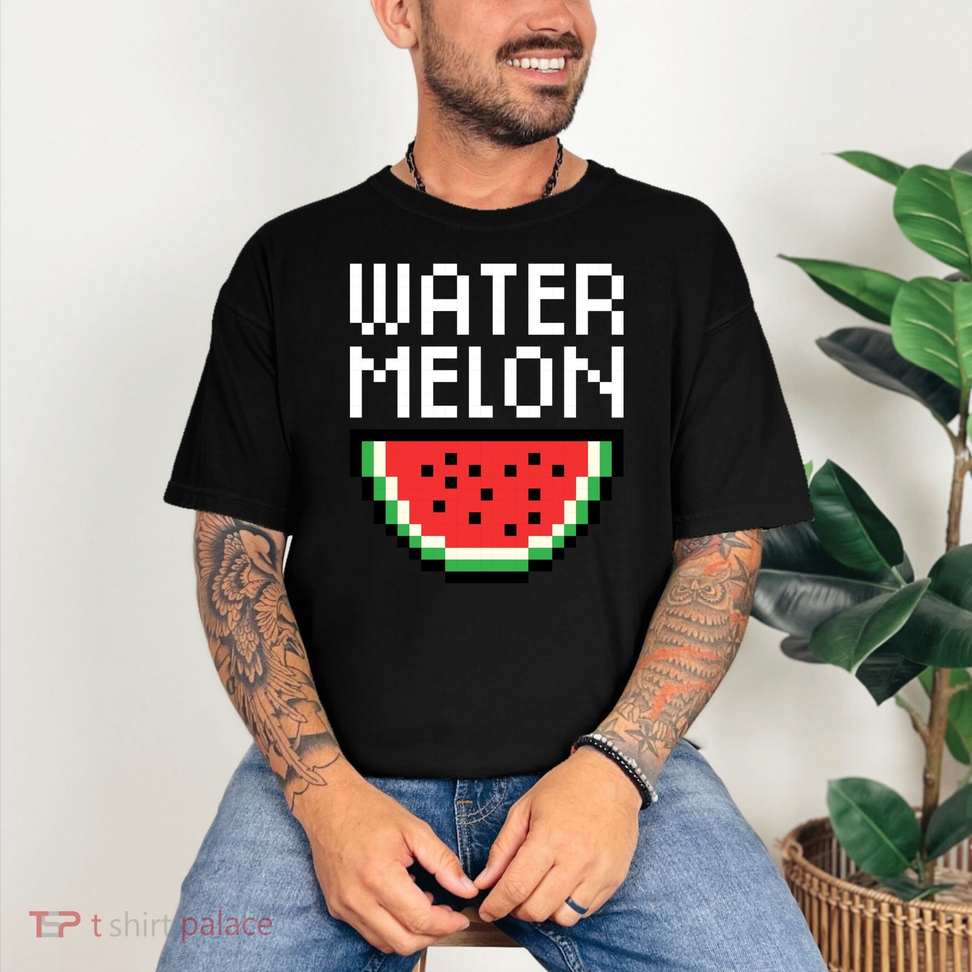 Watermelon Pixelated Retro Comfort Colors T-Shirt