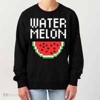 Watermelon Pixelated Retro Women's Sweatshirt thumb 0