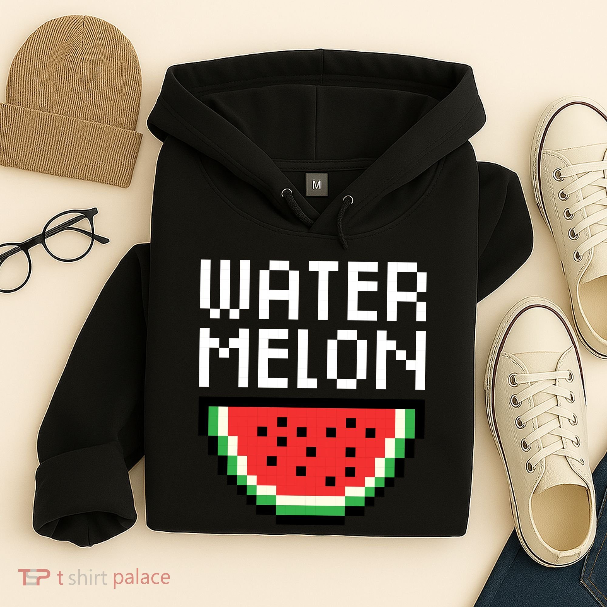 Watermelon Pixelated Retro Hoodie