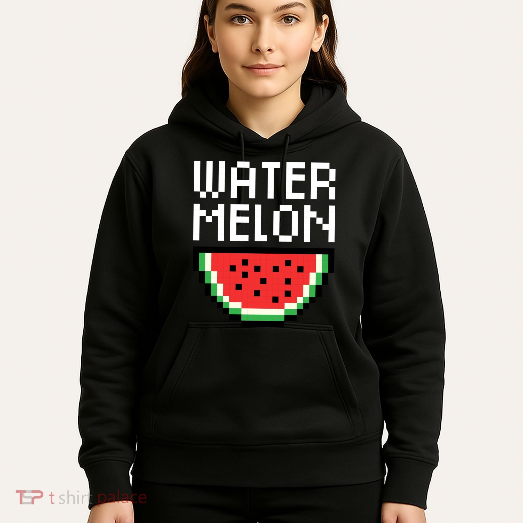 Watermelon Pixelated Retro Hoodie