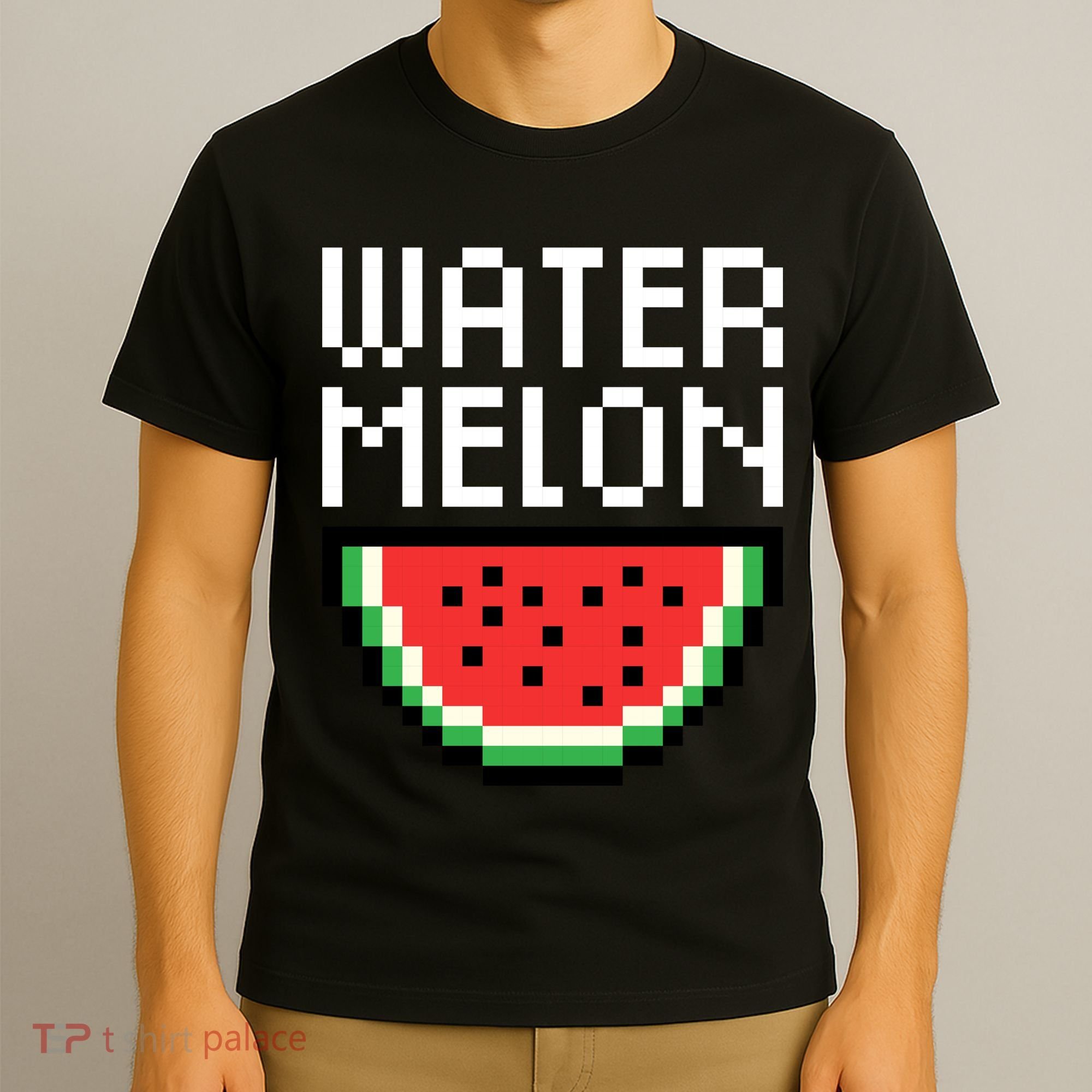 Watermelon Pixelated Retro T-Shirt