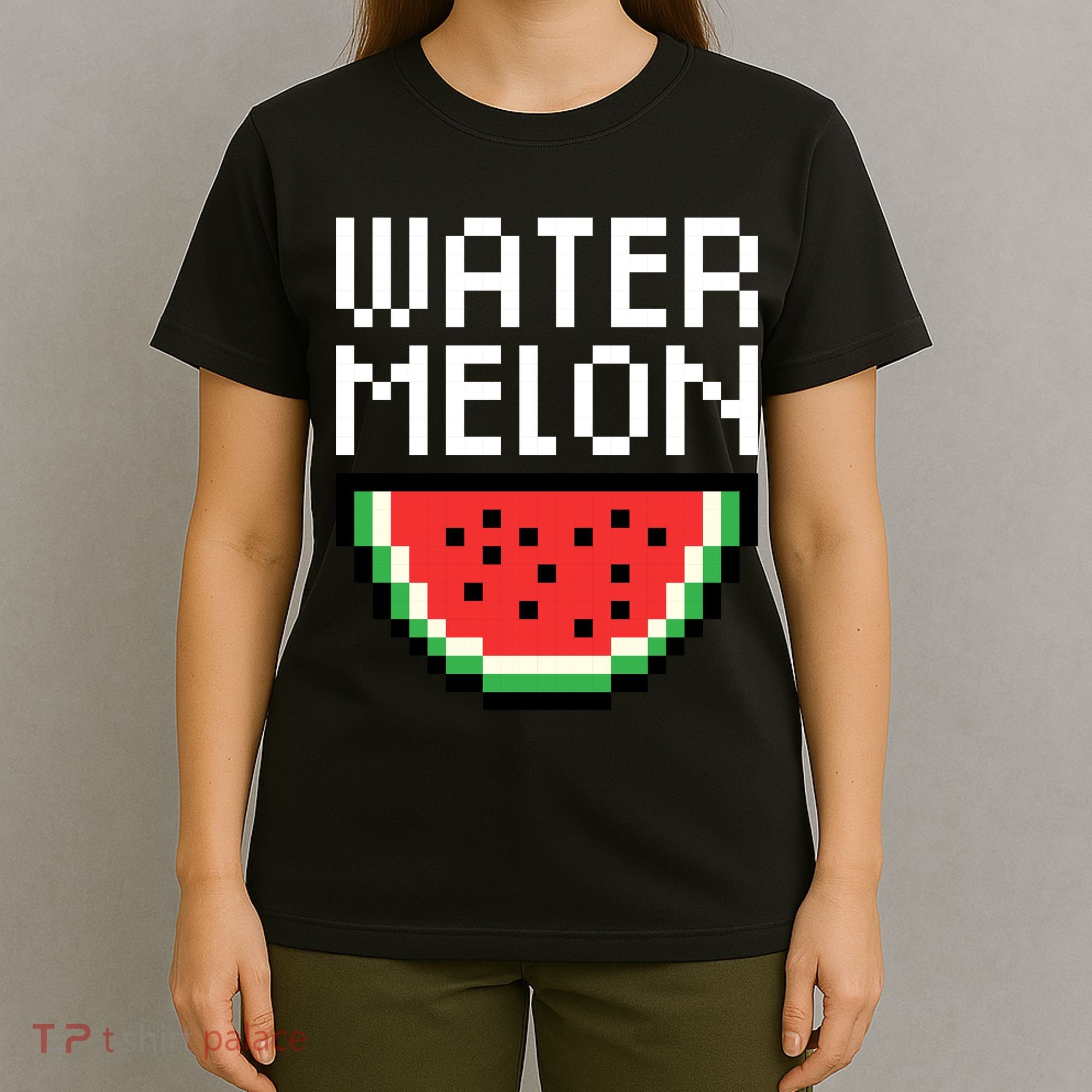 Watermelon Pixelated Retro T-Shirt