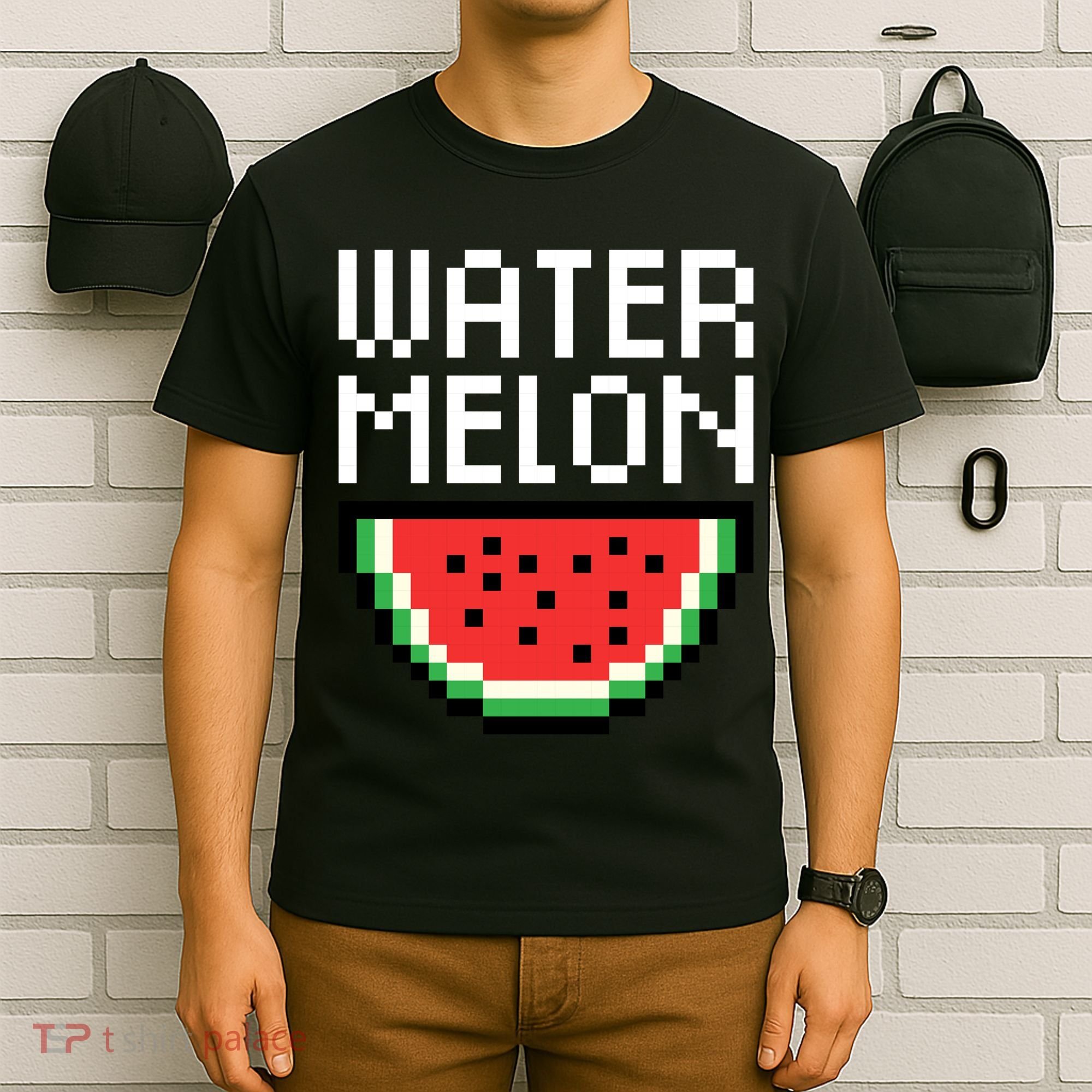 Watermelon Pixelated Retro T-Shirt
