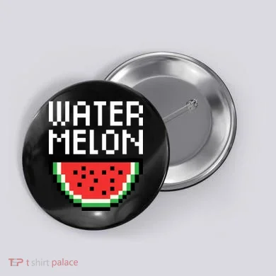 Watermelon Pixelated Retro Button