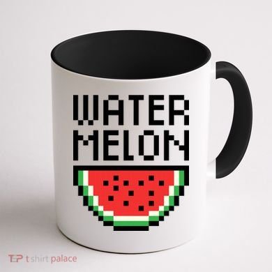 Watermelon Pixelated Retro Coffee Mug back