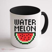 Watermelon Pixelated Retro Coffee Mug thumb 1