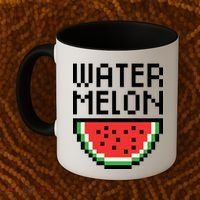 Watermelon Pixelated Retro Coffee Mug thumb 2