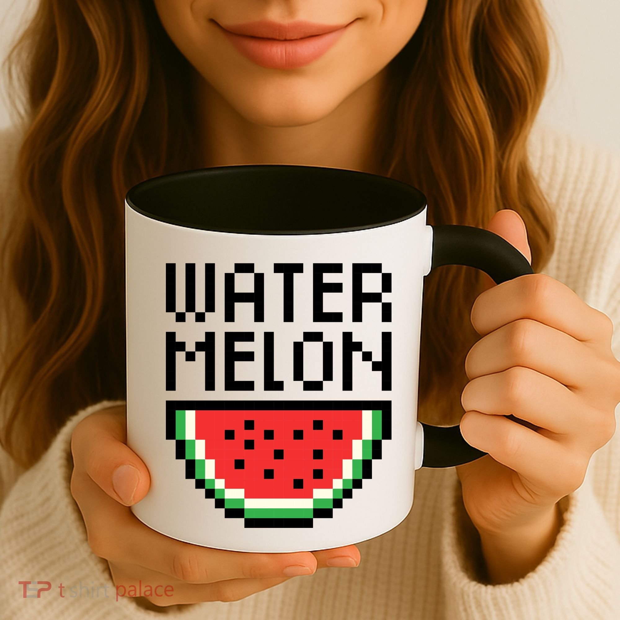 Watermelon Pixelated Retro Coffee Mug