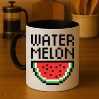 Watermelon Pixelated Retro Coffee Mug thumb 4
