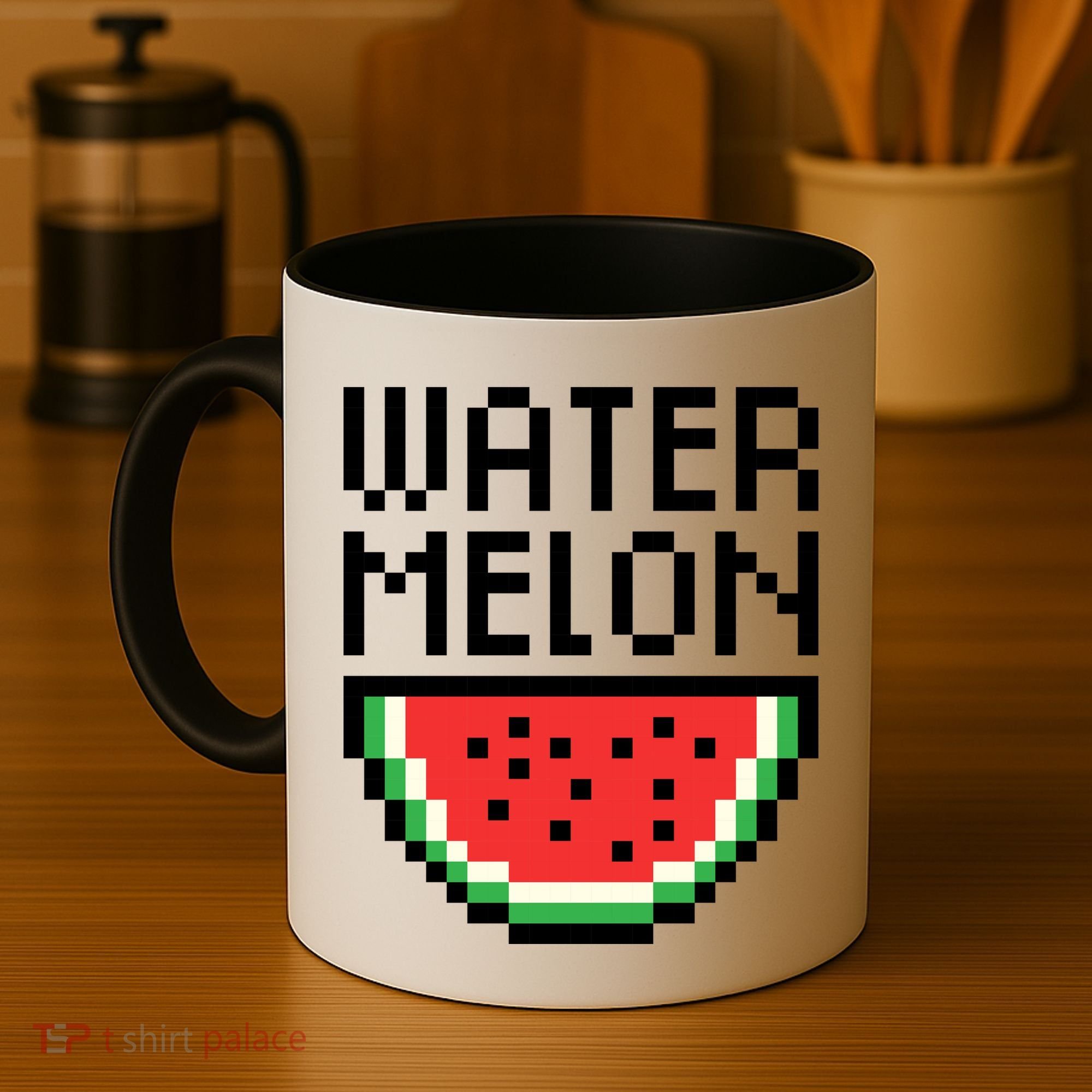 Watermelon Pixelated Retro Coffee Mug