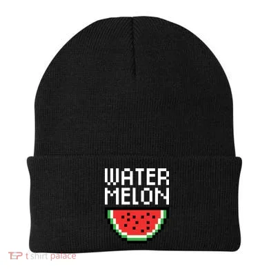Watermelon Pixelated Retro Beanie