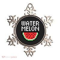 Watermelon Pixelated Retro Ornament thumb 0