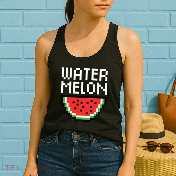 Watermelon Pixelated Retro Women's Tank Top
