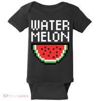 Watermelon Pixelated Retro Baby Bodysuit thumb 0
