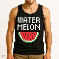 Watermelon Pixelated Retro Tank Top thumb 3