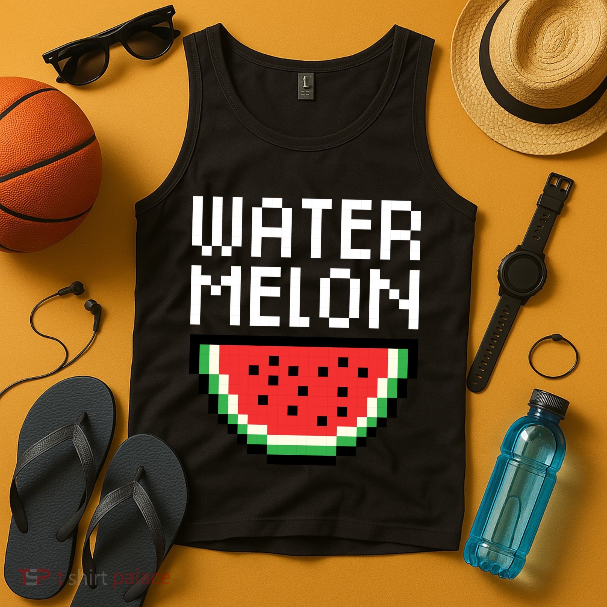 Watermelon Pixelated Retro Tank Top