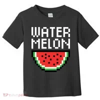Watermelon Pixelated Retro Toddler T-Shirt thumb 0