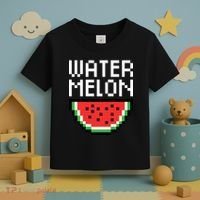 Watermelon Pixelated Retro Toddler T-Shirt thumb 3